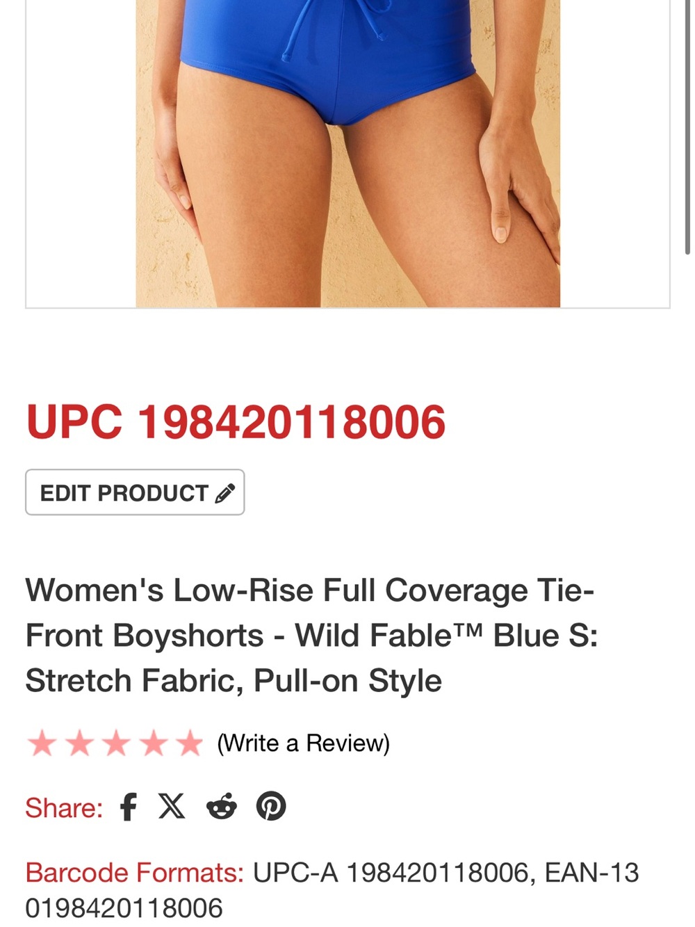 NWT - Women's Low-Rise Full Coverage Tie-Front Boyshorts - - Picture 2 of 6